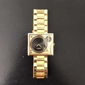 Flud Retro Turntable Watch Gold
